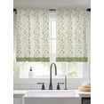 thumbnail image 2 of Green Floral Sheer Curtains 54 Inch Length 2 Panels Set, Spring Flowers Voile Window Treatment Rod Pocket Short Kitchen Curtains Drapes for Bedroom 52"x54"x2, 2 of 7