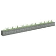 thumbnail image 1 of vidaXL Gabion Raised Bed Galvanised Steel 450x30x30 cm, 1 of 4