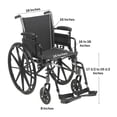thumbnail image 5 of McKesson Wheelchair, Lightweight, Durable Carbon Steel, Desk-Length Arm, Swing-Away Footrest, 18" Seat Width, 300 lbs. Capacity, 1 Ct, 5 of 5