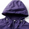 thumbnail image 6 of Dianli UPF100+ Thin Breathable Skin Coat, Long Sleeve Hooded Sun Protection Hoodie, Lightweight Anti UV Outdoor Sports Outwear for Men Purple XL, 6 of 8