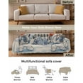 thumbnail image 3 of Blue Bear Christmas Sofa Covers for 3 Cushion Couch, Washable Sectional & L Shape Couch Covers for Dogs/Cats/Kids, Snowflake Xmas Tree Black Plaid Non Slip Sofa Slipcover Futon Cover 71''x150'', 3 of 8