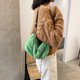 thumbnail image 5 of Bolsa Bandolera de hombro de felpa de otoño para mujer, cadena sólida, vagabundo para axilas (verde) JShteea Para Estrenar, 5 of 7