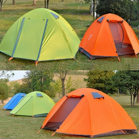 Double Layer Camping Hiking 1-2 Person Rainproof Ourdoor Camping Tent for Bivouac Hiking Fishing Hunting Adventure
