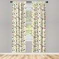 thumbnail image 3 of Ambesonne Fruits Curtains, Summer Fresh Eating, Pair of 28"x95", Purple Yellow Ruby, 3 of 5