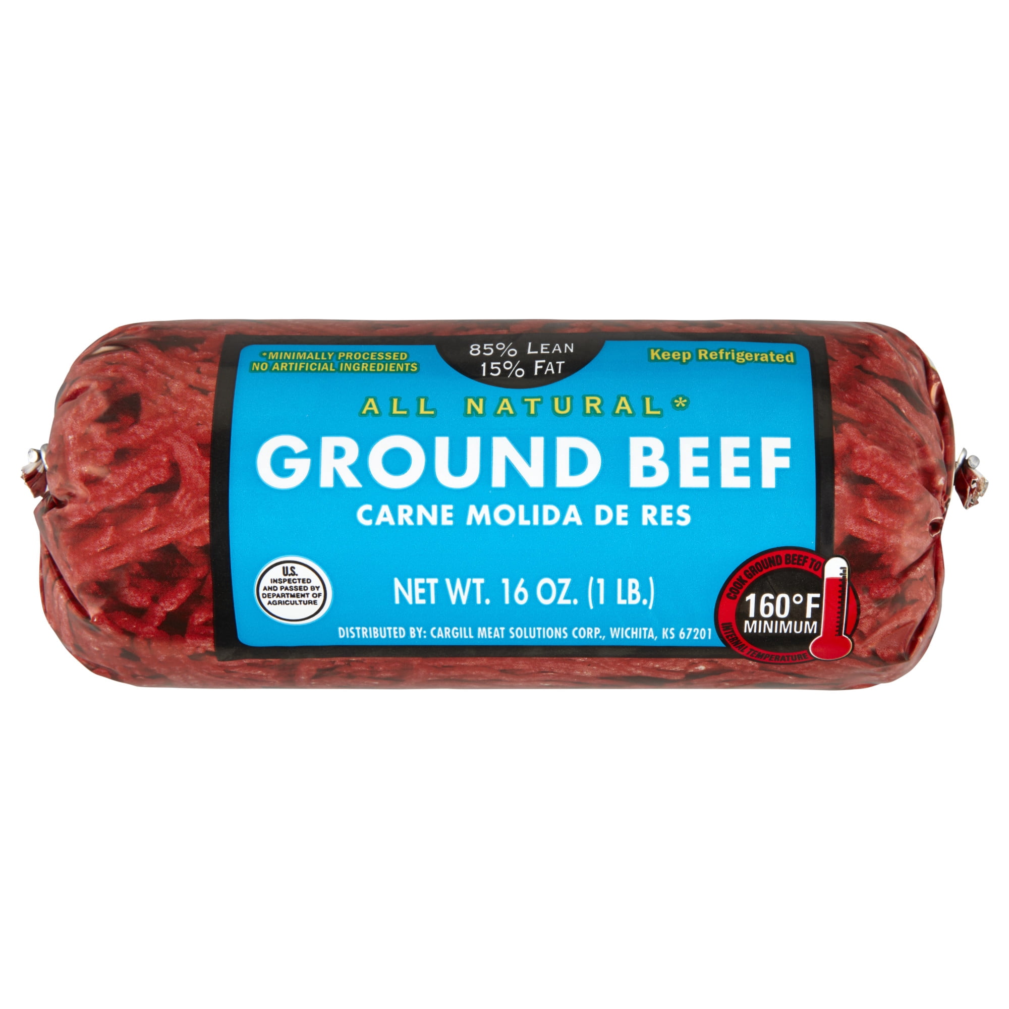 85% Lean / 15% Fat Ground Beef, 1 lb Roll, Fresh, All Natural*
