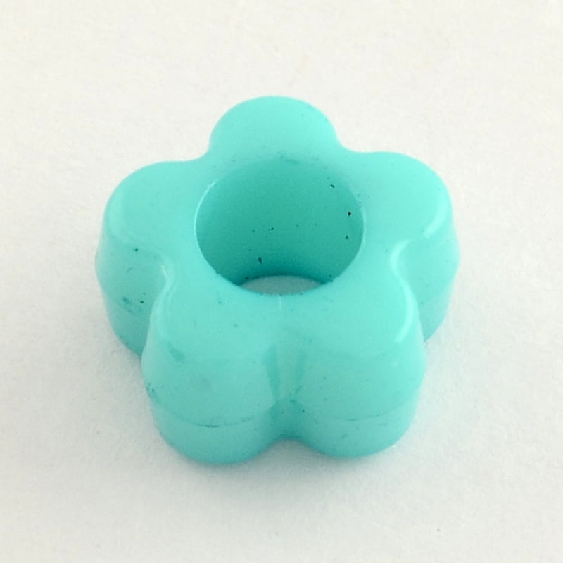 500gs Opaque Acrylic European Beads Large Hole Flower Beads Mixed color 11x6mm Hole: 5mm about 1440pcs/500g