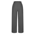 thumbnail image 5 of Yuwull Womens Pants Flowy Pants Casual Loose Wide Leg Linen Pants for Women Summer Womens Palazzo Pants Plus Size Beach Pants, 5 of 6