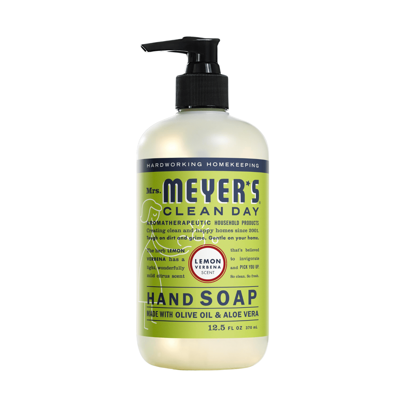 MRS. MEYER'S CLEAN DAY Liquid Hand Soap Variety Pack, Gingerbread, Iowa Pine, Peppermint, Lavender, Lemon Verbena, Basil, 12.5 fl oz Each, 1 CT