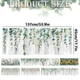 thumbnail image 4 of CoreLiving Kitchen Valances for Windows Modern Topper Curtain Eucalyptus Leaves Short Half Window Curtains Spring Decor Green Vines 1 Pack 54x18 Inch, 4 of 6