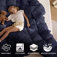 thumbnail image 4 of Superior Solid Comforter Down Alternative Bedding, Queen, Navy Blue, 4 of 9