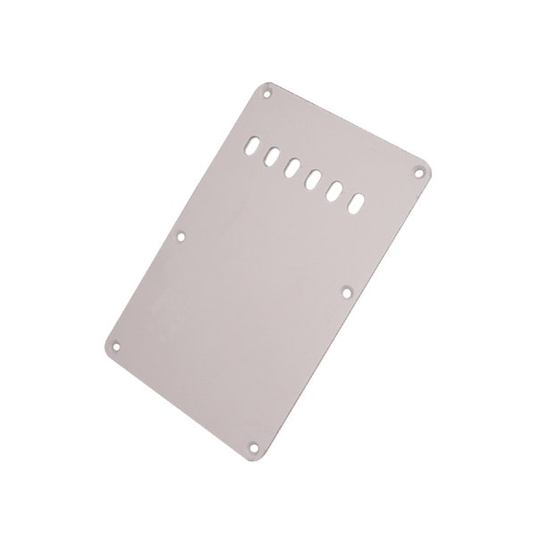 Kearding Cubierta de cavidad de trémolo de 6 agujeros, placa trasera a prueba de herrumbre, golpeador, placa de rasguño práctica, accesorios de pieza Artesanía Blanco Kearding HA064126-03
