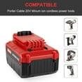 thumbnail image 2 of 2Pack 6.0Ah 20V Max Lithium Battery Replacement for Porter Cable 20-Volt Power Tools PCC685LP PCC680L PCC681L PCC682L PCC685L + Porter-Cable 20V Battery Charger, 2 of 5