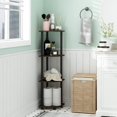 thumbnail image 2 of 5 Tier Corner Display Rack Multipurpose Shelving Unit, Dark Cherry/Black, 2 of 7
