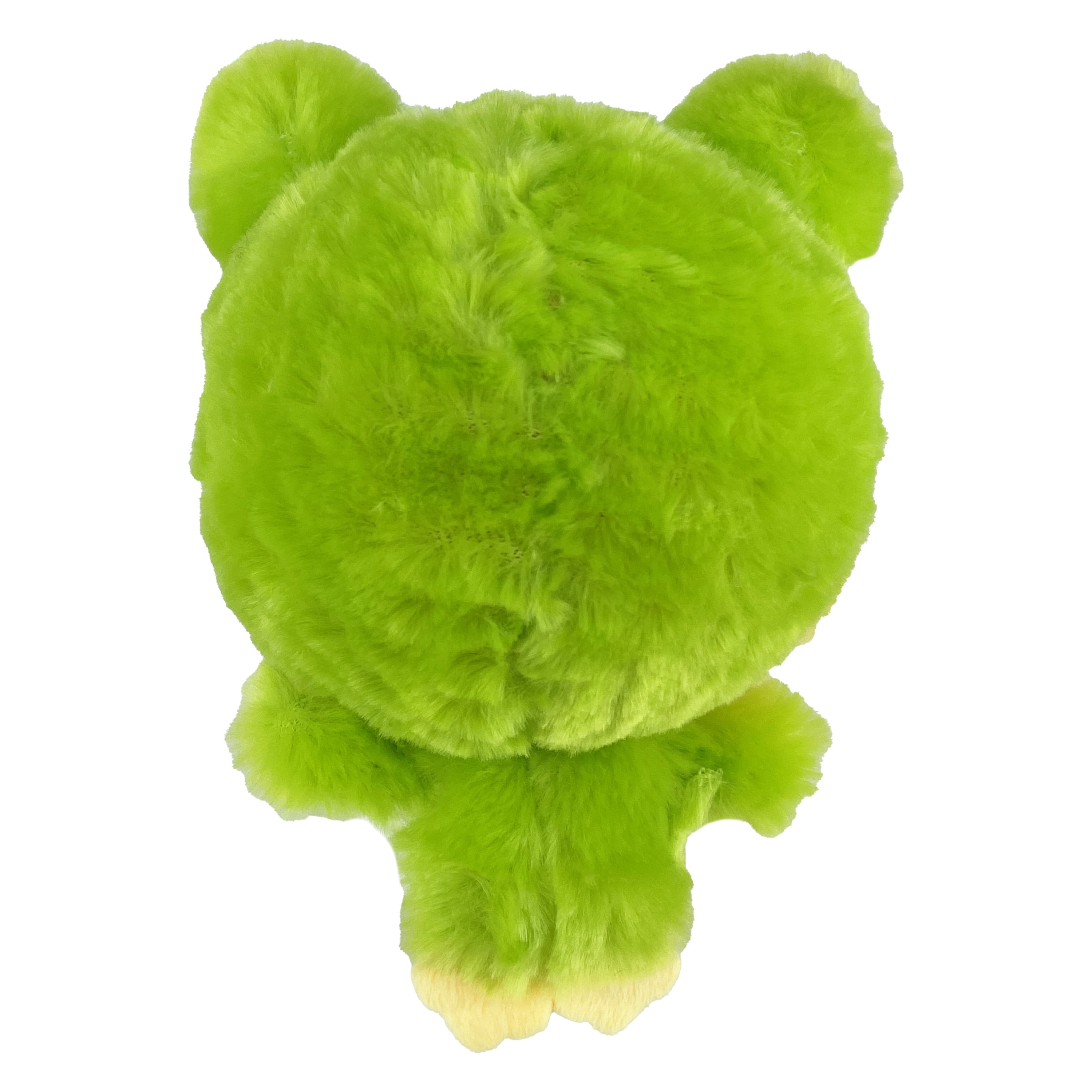 Multipet Knobby Noggins Plush Frog Dog Toy, Bumpy Rubber Ball Head with Squeaker, 4 inches