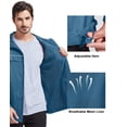 thumbnail image 3 of SPEEDRUN Mens Rain Jackets Men Waterproof breathable Lightweight Windbreaker with Hood Outdoor Raincoat for Hiking Running Travel Navy Blue L, 3 of 7