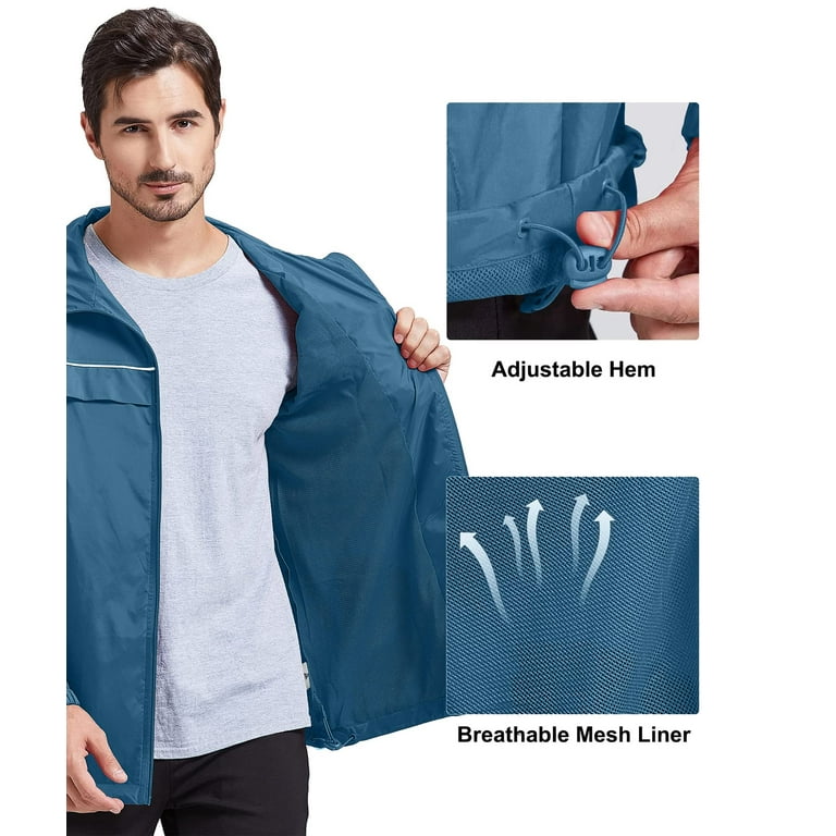 SWISSWELL Mens Rain Jackets Men Waterproof breathable Lightweight SWISSWELL Mens Rain Jackets Men Waterproof breathable Lightweight