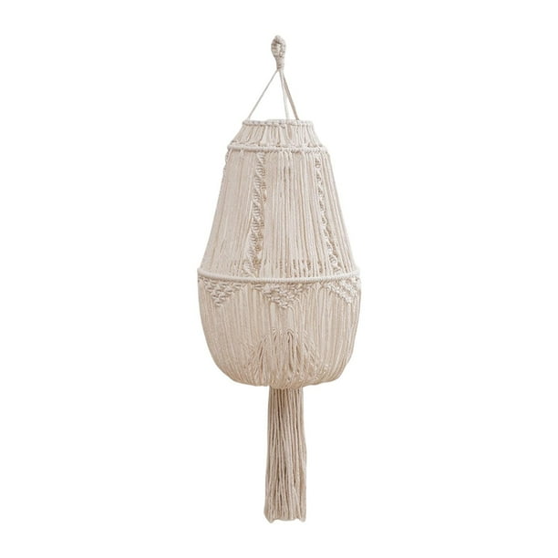 Pantalla de lámparas bohemias, cubierta de luz colgante bohemia de techo hecha a mano, pantalla de macramé para dormitorio de guardería, dormitorio Estilo A