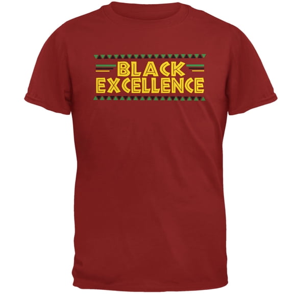 Old Glory Mens Black History Month Excellence Pan African Colors Short Sleeve Graphic T Shirt