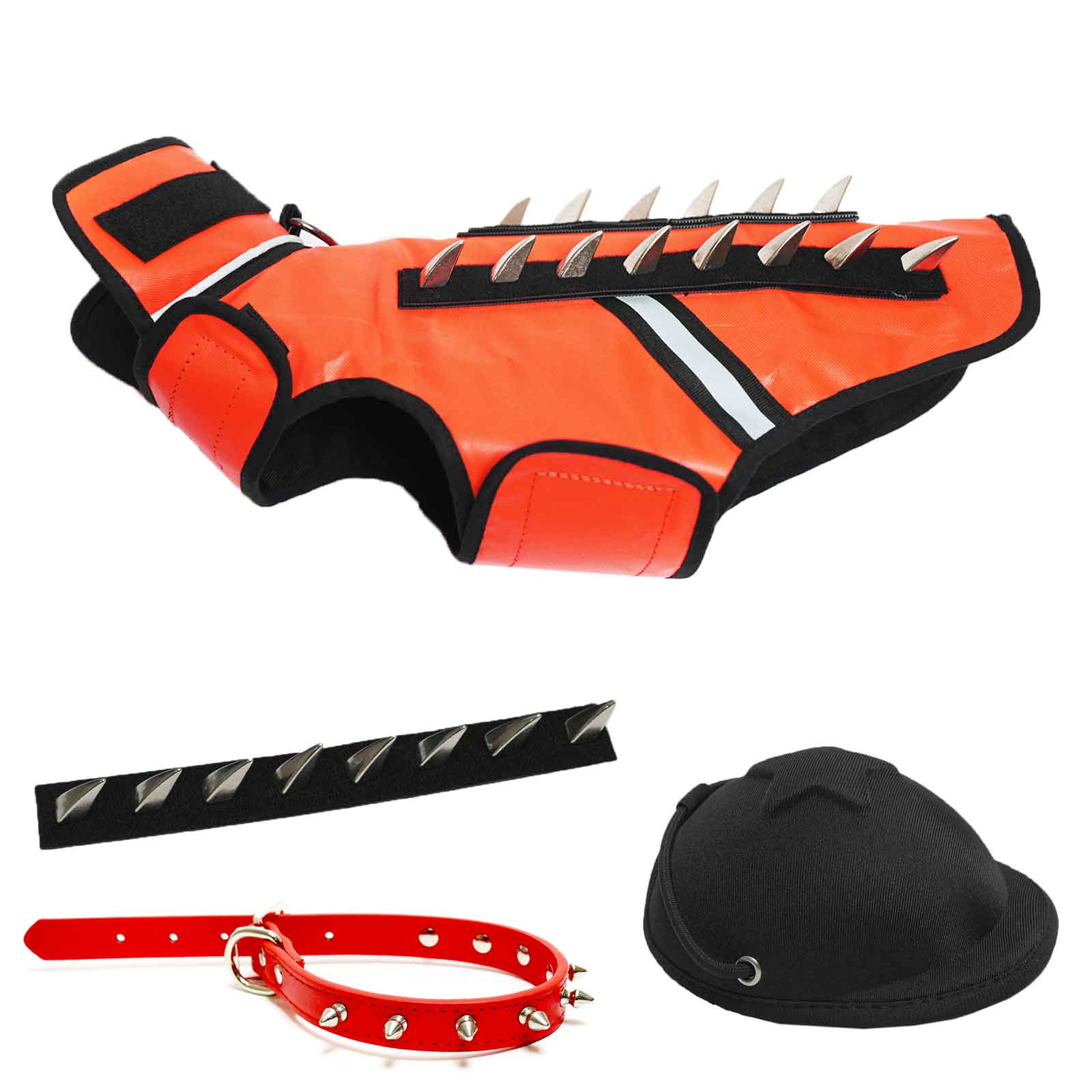 S Size Dog Protective Spike Vest Dog Harness Vest,Reflective Dog