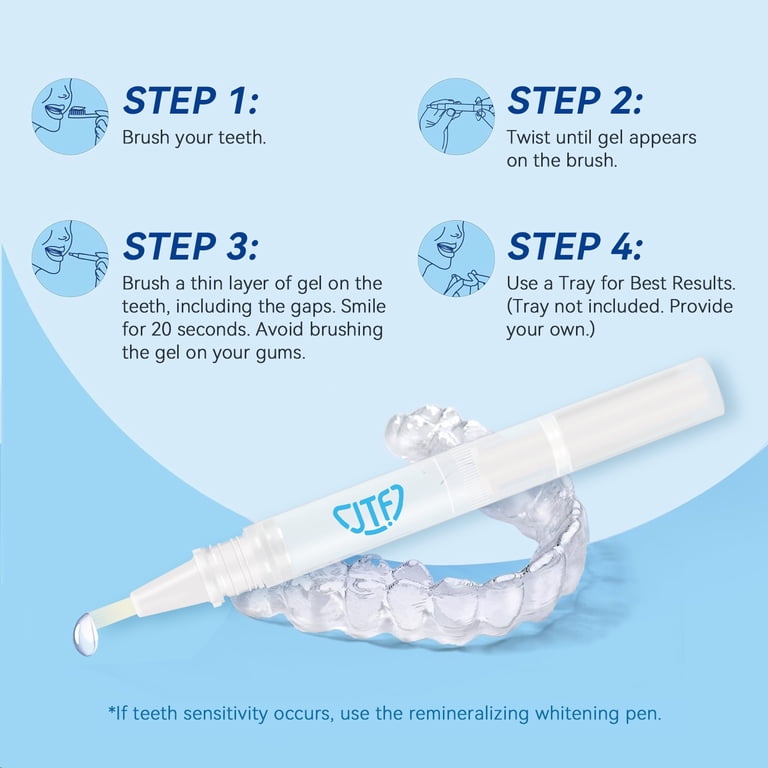 JTF Teeth Whitening Pen Gel Kit, 35% Carbamide Peroxide, 8 Pack photo 7