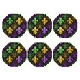 thumbnail image 2 of Bingfone Vintage Mardi Gras1 Leather Drinks Coasters With Set Of 6,Suitable For Home Kitchen,Coffee Cup Coasters Home Gift, 2 of 9