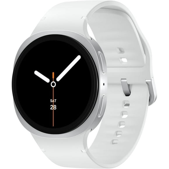 Montre Intelligente Bluetooth Restored Samsung Galaxy Watch8 44mm Argent Écran AMOLED Wear OS Traqueur de Mise en Forme et de Santé - Remis à Neuf Bon