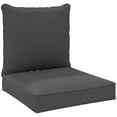 thumbnail image 1 of Outdoor Patio Chair Cushions Deep Seat Replacement Patio Cushions Set Grey, 1 of 10