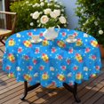 thumbnail image 4 of Pioneer Flower Floral Print Pattern Round Tablecloth 60 X 60 Inch, Wrinkle Resistant Wipeable Table Cloth for Kitchen Dining Picnic Patio Party, 4 of 6