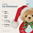 thumbnail image 3 of Bearington Baby 1st Christmas, 5.5 Inch Teddy Bear Plush Stuffed Animal, Soft Baby Rattles and Plush Rings, For Ages 0-14, 3 of 7