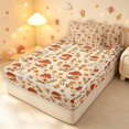thumbnail image 2 of Homewish Fungus Botanical Mushroom Zipper Full Size Comforter Sets With Fitted Sheet And 2 Pillowcases,Vintage Fungus Plant Zipper Bedding Set,Reversible,4Pcs, 2 of 8