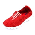 thumbnail image 3 of ZEE ALEXIS Women's Danielle Woven Sneakers, Color: Red, Size: 8, 3 of 6