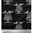 thumbnail image 1 of Soimoi Modal Satin Fabric Bird & Tree Block Print Sewing Fabric Yard 42 Inch Wide, 1 of 3