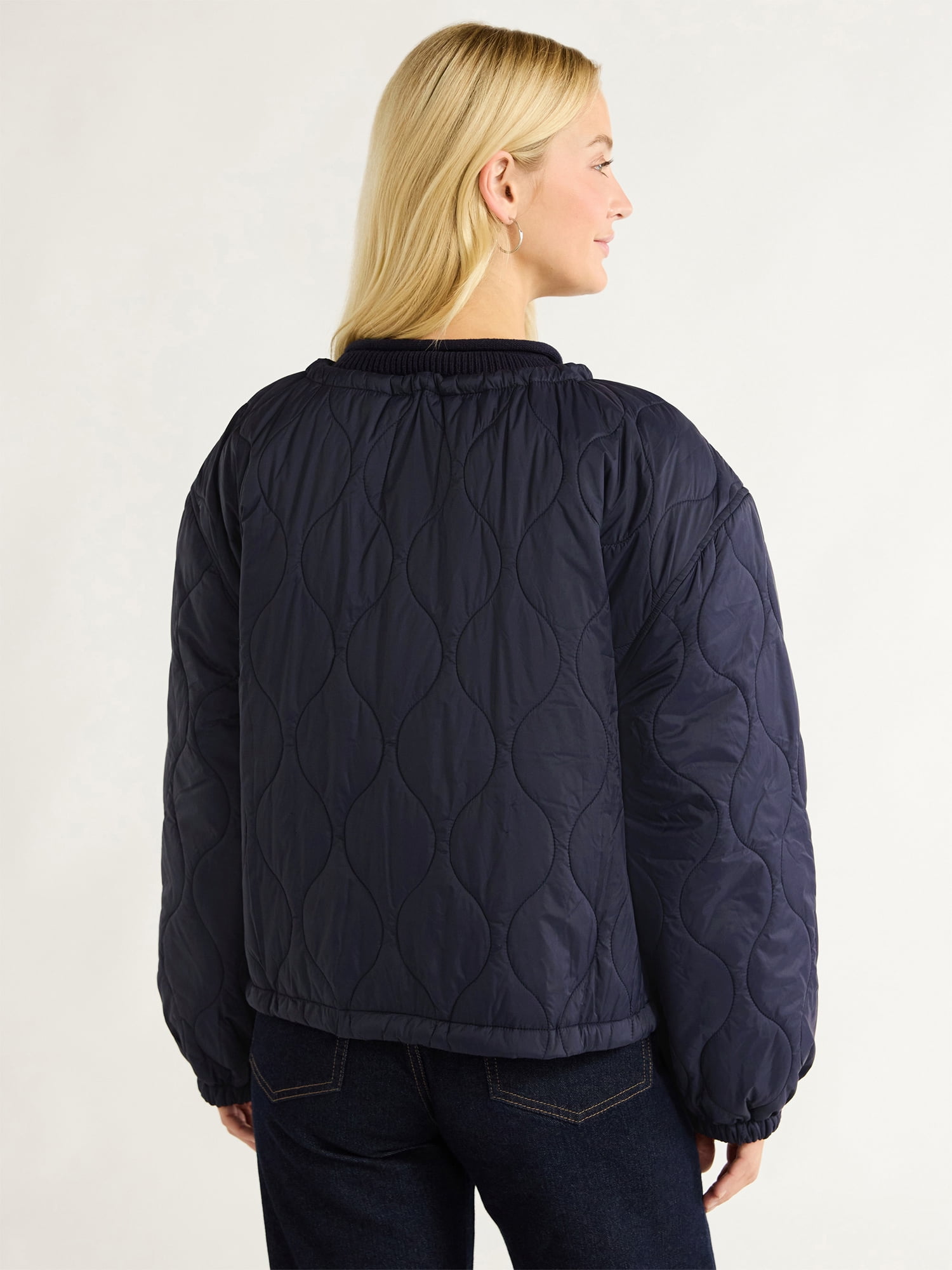 Free Assembly Women's Quilted Parachute Jacket, XS-XXL