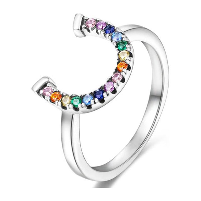 Anillos de dedo de plata para mujer, anillo de cóctel de Plata de Ley 925 Original para mujer, joyería de boda con corazón de circonita cúbica geométrica Tan Jianjun unisex