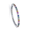 thumbnail image 2 of Sterling Silver Pride Rainbow Eternity Band Ring, 2 of 3