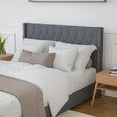 thumbnail image 4 of Merrick Lane Upholstered Queen Size Platform Bed in Dark Gray Fabric with Button Tufted Headboard, 4 of 10