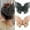 black&brown, variant on Butterfly Hair Claws for Women: Large Matte Hollow Barrettes for Thick Hair - Strong Hold, Non-Slip Clamps with 2 Packs