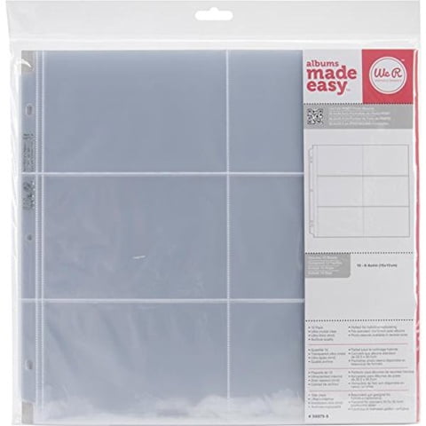 Page Protector 12X12 10Pk Post Bound 4X6 Style 6 Inserts