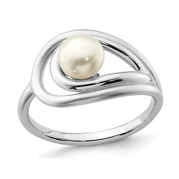 Freshwater Cultured Pearl Ring 6-7mm in Sterling Silver