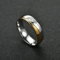 thumbnail image 4 of Stainless Steel Couple Ring Pair Ring Diamond Encrusted Fashion, 4 of 6