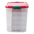 thumbnail image 4 of Homz 112 Qt Latching Holiday Storage Container Tote Box, Clear (2 Pack), 4 of 8