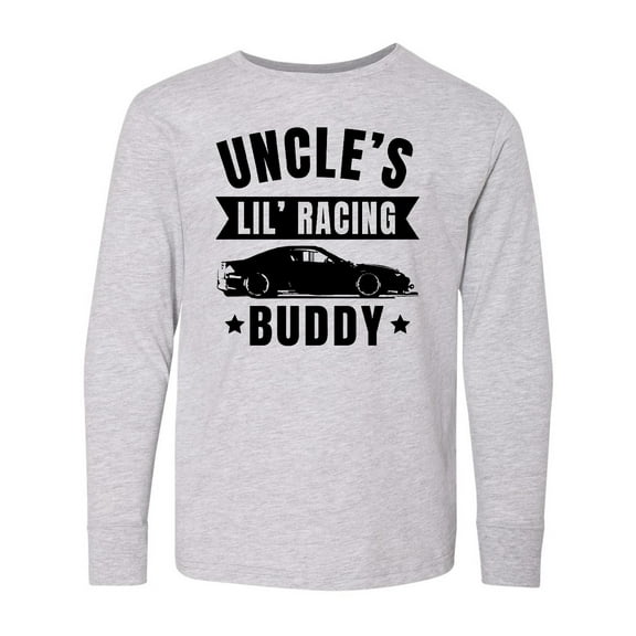 Inktastic Uncles Lil Racing Buddy Long Sleeve Youth T-Shirt