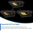 thumbnail image 5 of Spec-D Tuning Jet Black Projector Headlights w/ Sequential LED Turn Signal Compatible with 2015-2017 Ford Mustang Coupes w/ HID/Xenon, Left + Right Headlamp Assembly, 5 of 6