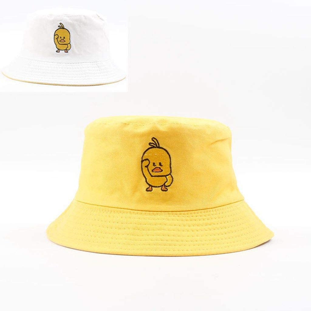 Unisex Duck Embroidered Bucket Hat 