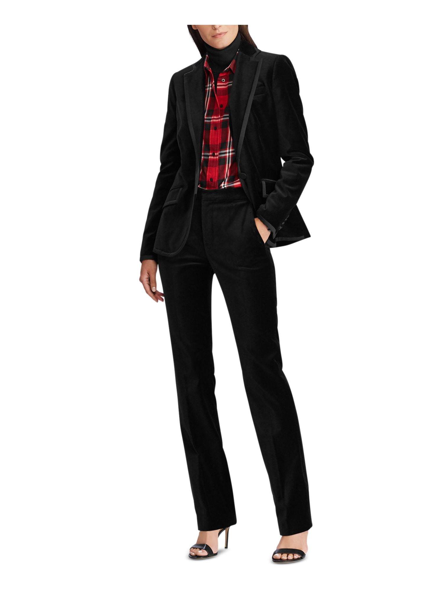 ralph lauren black velvet pants