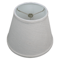 Fenchel Shades | 6" Top Diameter x 10" Bottom Diameter x 8 Slant, (Washer/Spider Attachment) Empire Lamp Shade - (Burlap Off White)