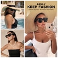 thumbnail image 3 of Gafas de sol mosanana cuadradas grandes para mujer negras MS51917, 3 of 6