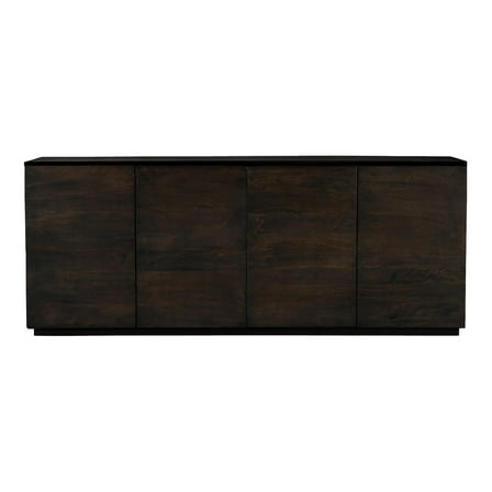 Flagstaff 4-Door Sideboard in Modern Barista Brown Finish on Solid Wood