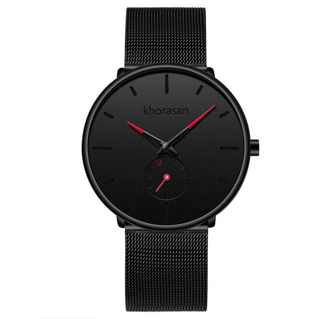 Sleek Minimalist Fashion With Mesh Band Dial Mens Quartz Watch Gift Watch