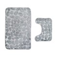 thumbnail image 3 of Juego de 2 Alfombras Antideslizantes para Baño Perfecl Gris 80x50cm, 3 of 8